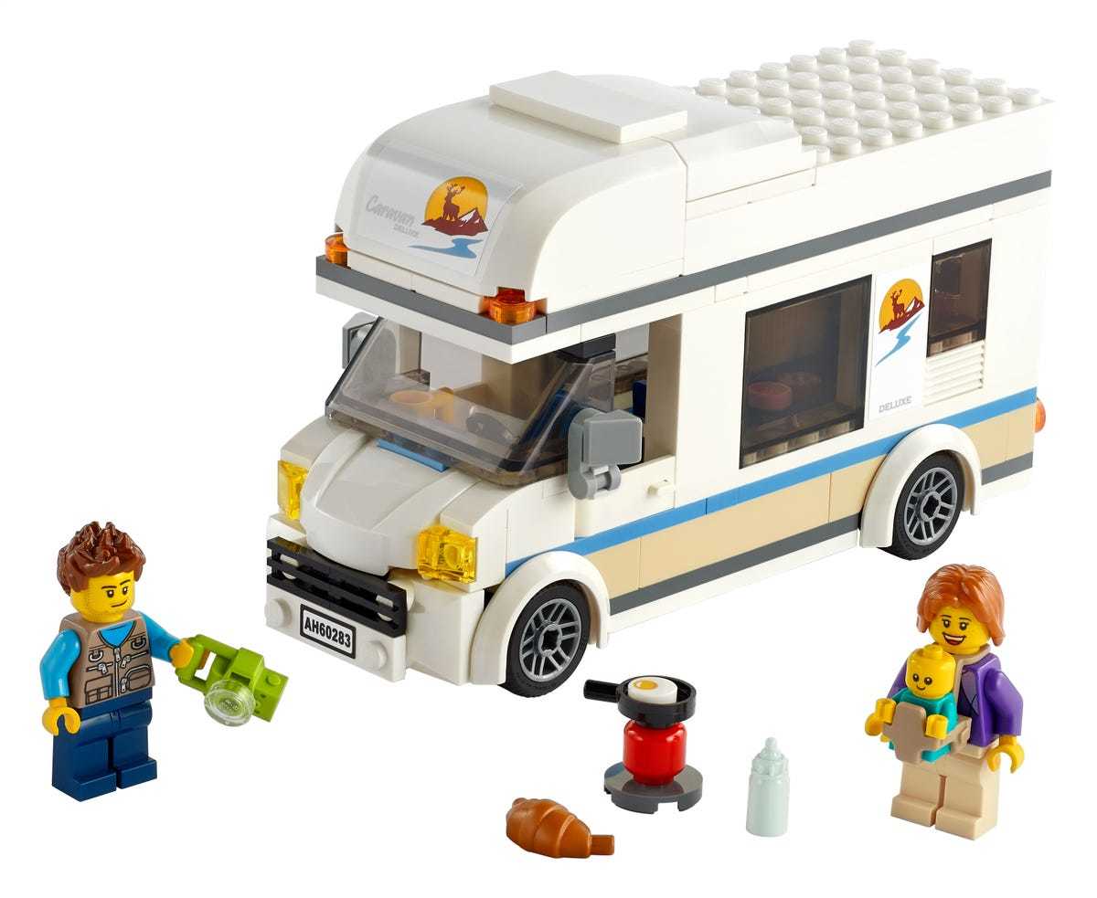 LEGO® City Tatilci Karavanı 60283 Yapım Seti; Çocuklar için Harika bir Tatil Oyuncağı (190 Parça)
