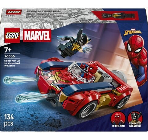 LEGO® ǀ Marvel Örümcek Adam Arabası vs. Venom Wolverine 76336