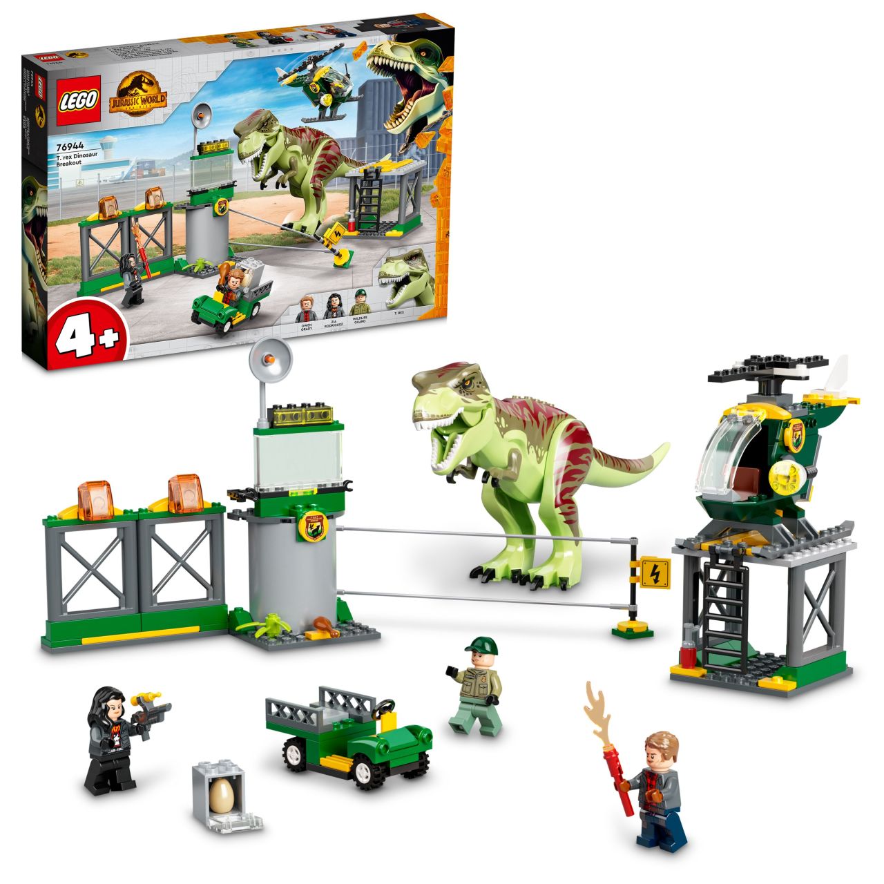 LEGO® Jurassic World T. rex Dinozor Kaçışı 76944 - 4 Yaş ve Üzeri Çocuklar için Yaratıcı Oyuncak Yapım Seti (140 Parça)