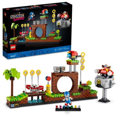 LEGO® Ideas Sonic the Hedgehog™ – Yeşil Tepe Bölgesi 21331 - Yetişkinler için Nostaljik Yapım Seti (1125 Parça)