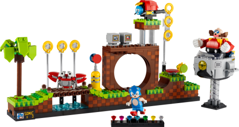 LEGO® Ideas Sonic the Hedgehog™ – Yeşil Tepe Bölgesi 21331 - Yetişkinler için Nostaljik Yapım Seti (1125 Parça)