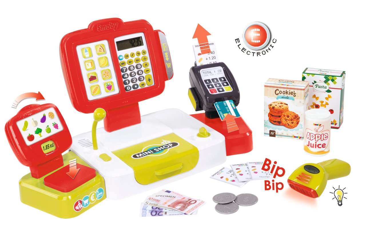 Large Red Cash Register - Kırmızı Yazar Kasa