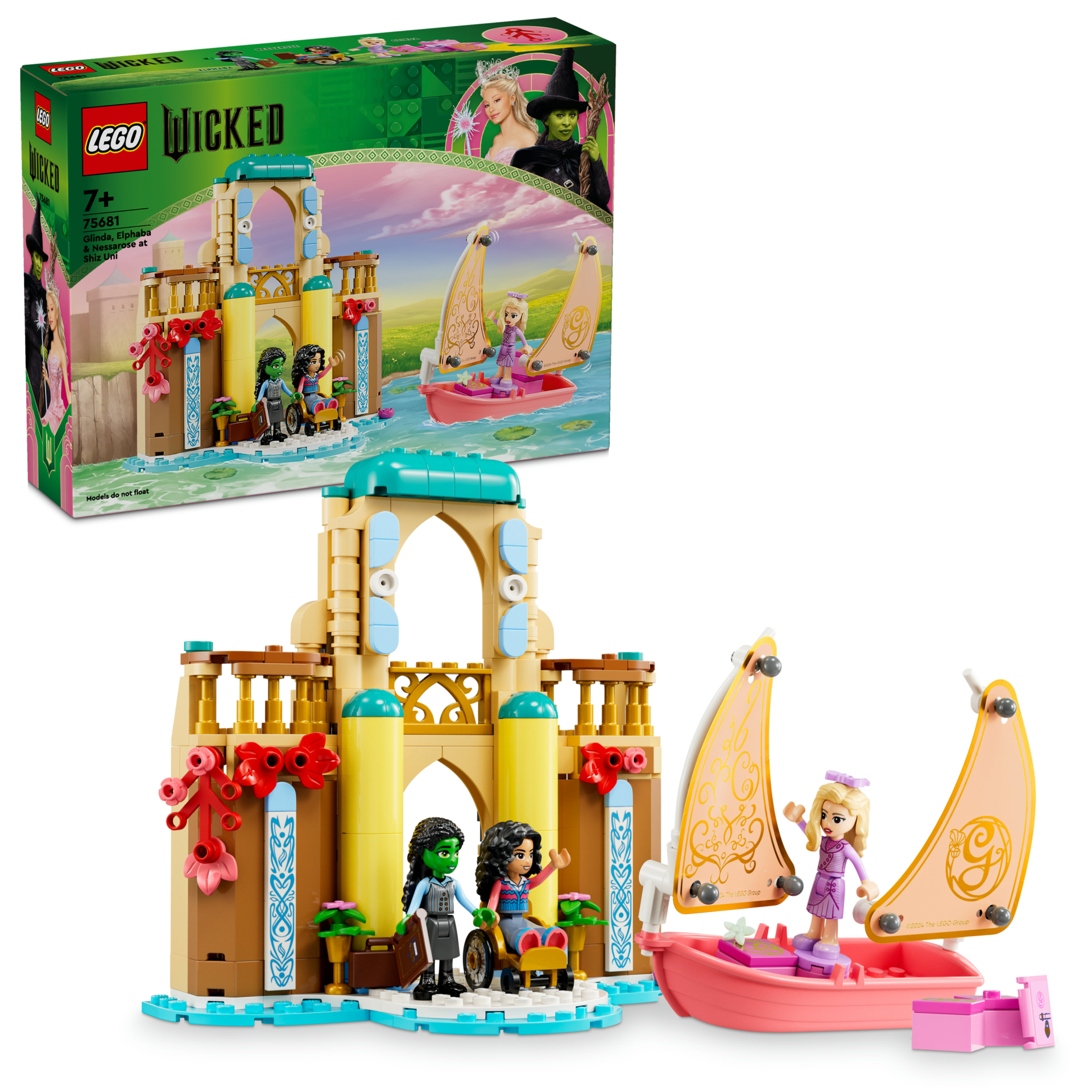 LEGO® Wicked Glinda, Elphaba ve Nessarose, Shiz Üniversitesi’nde Yapım Seti 75681