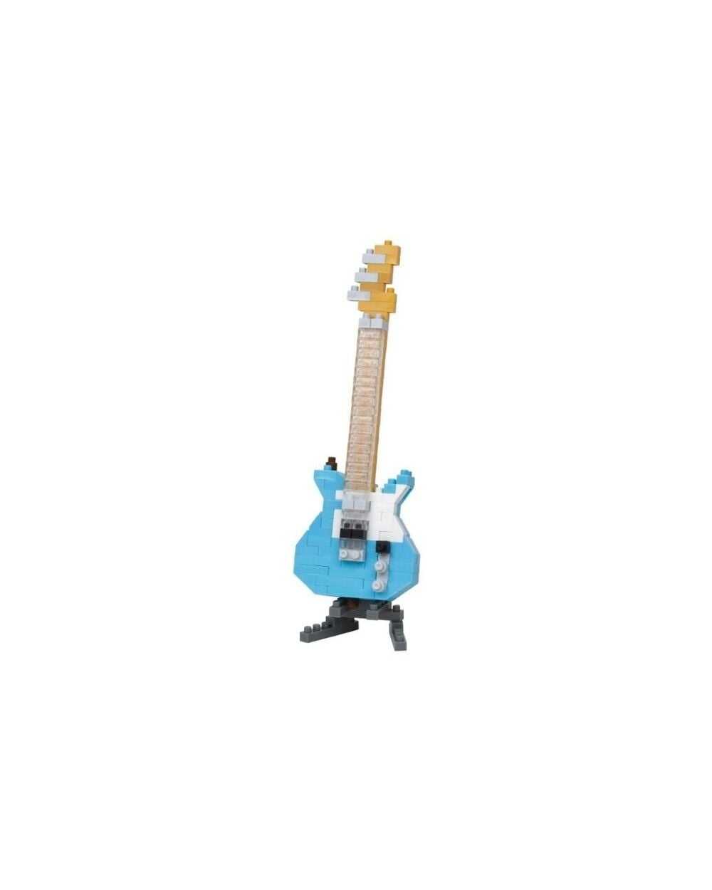 Pastel Mavi Renk Elektro Gitar Nanoblock