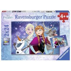 Ravensburger 2x24 Parçalı Puzzle Walt Disney Frozen Kuzey Işıkları-090747