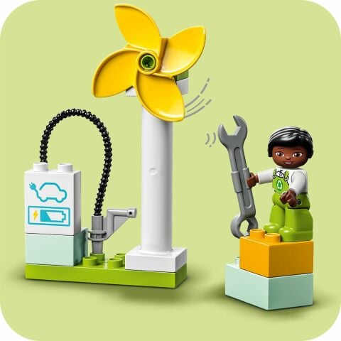 LEGO® DUPLO® Kasabası Rüzgar Türbini ve Elektrikli Araba 10985 Oyuncak Yapım Seti (16 Parça)