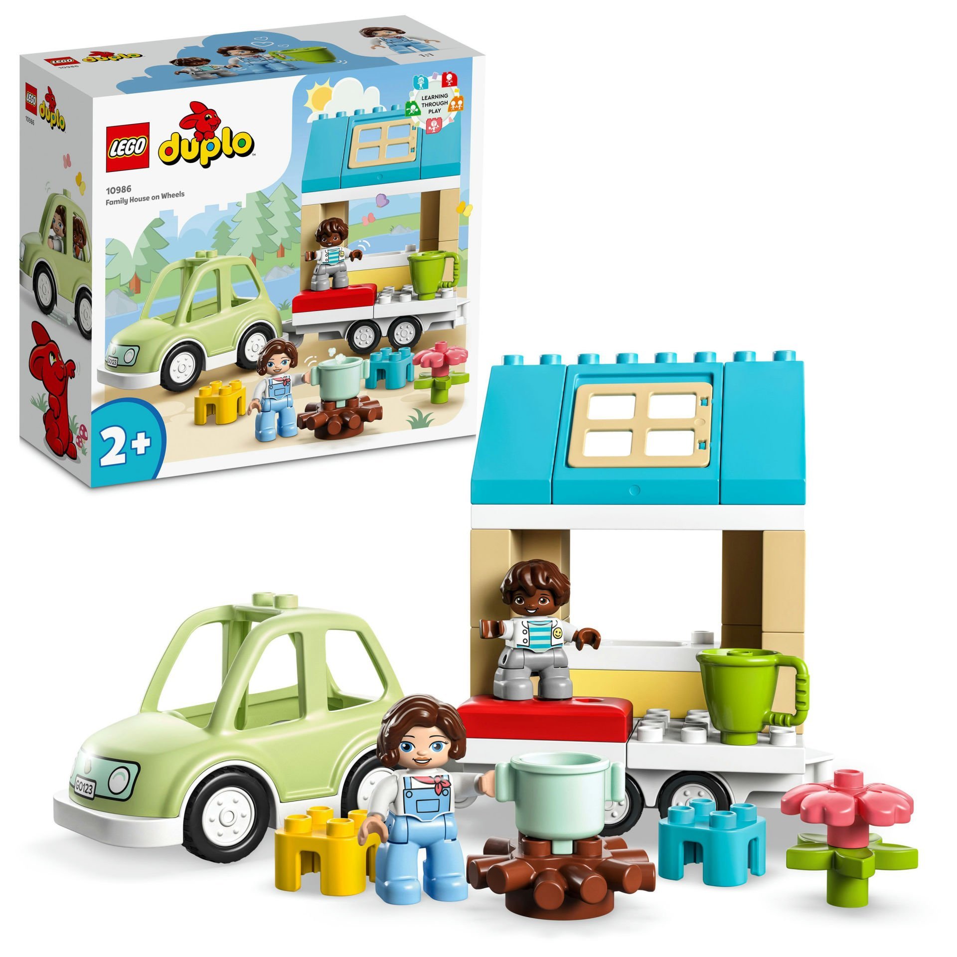 LEGO® DUPLO® Kasabası Tekerlekli Aile Evi 10986 Oyuncak Yapım Seti