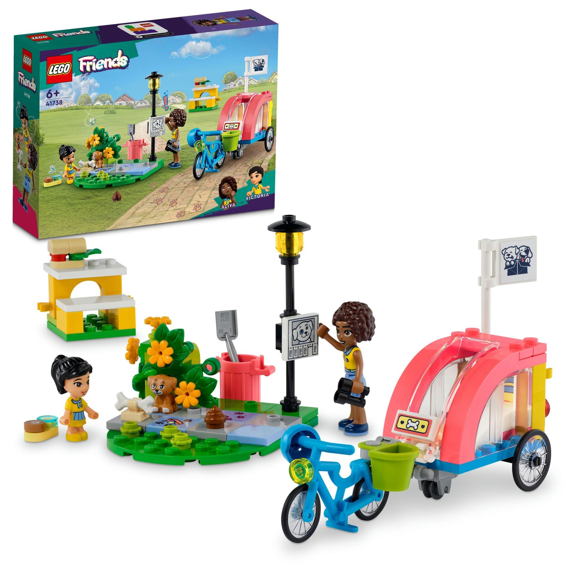 LEGO® Friends Köpek Kurtarma Bisikleti 41738 Oyuncak Yapım Seti (125 Parça)