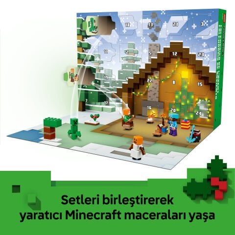 LEGO® Minecraft® 2025 Yılbaşı Takvimi, Çocuklar için Yılbaşı Hediyesi 21280