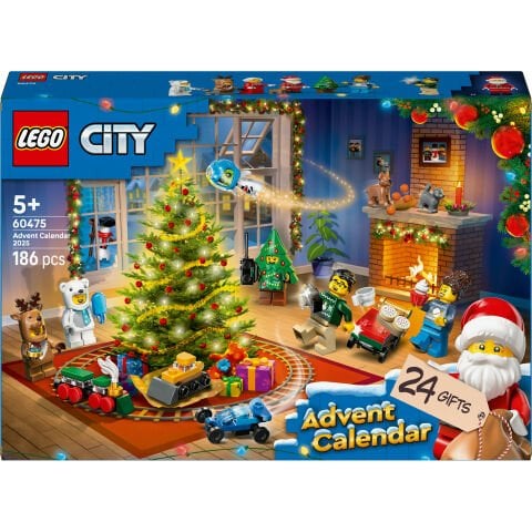LEGO® City 2025 Yılbaşı Takvimi, 5 Yaş ve Üzeri Çocuklar için Yılbaşı Hediyesi 60475