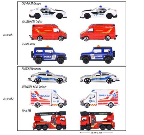 Majorette SOS Araçlar Üçlü Set