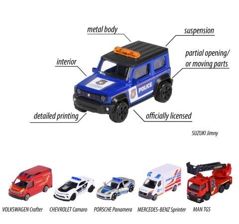 Majorette SOS Araçlar Üçlü Set