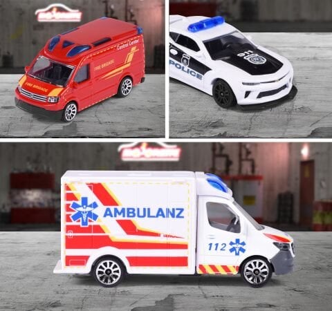 Majorette SOS Araçlar Üçlü Set