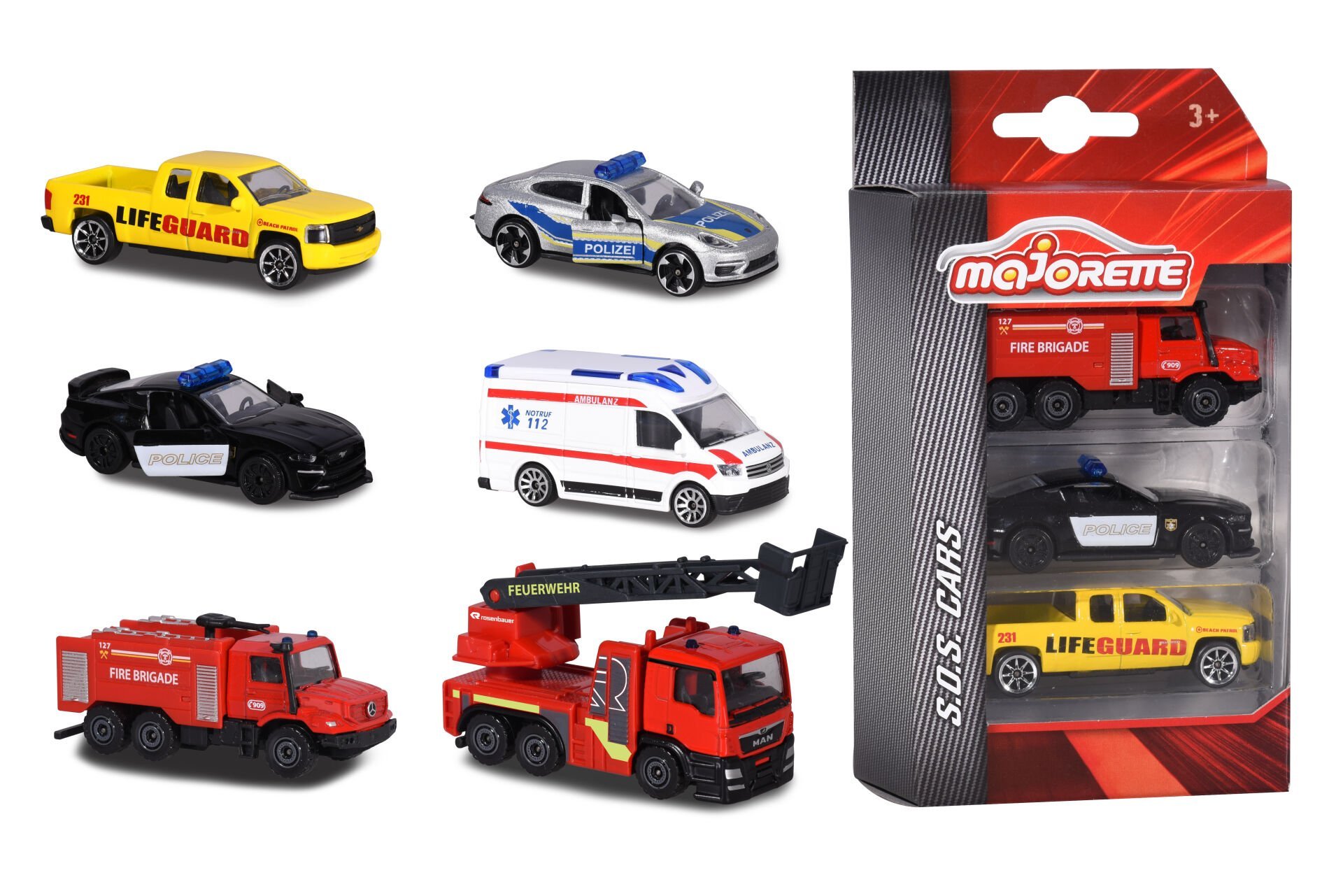Majorette SOS Araçlar Üçlü Set