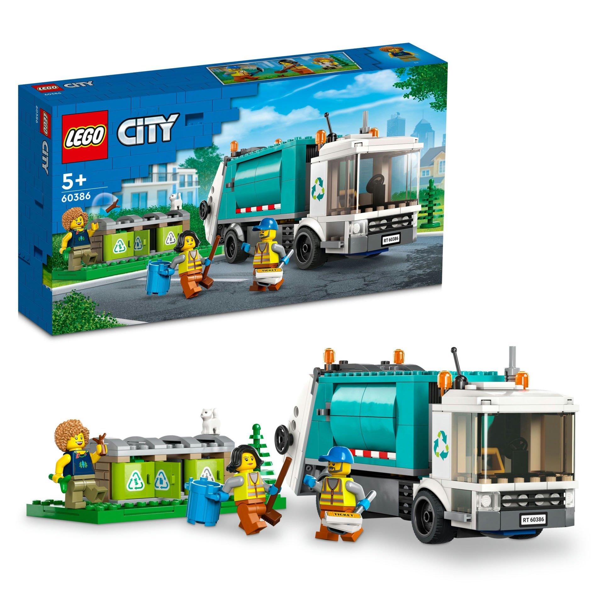 LEGO® City Geri Dönüşüm Kamyonu 60386 Oyuncak Yapım Seti (261 Parça)