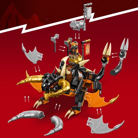 LEGO® NINJAGO® Cole’un Toprak Ejderhası EVO 71782 Oyuncak Yapım Seti (285 Parça)