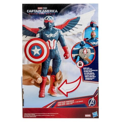 Marvel Avengers Captain America: Brave New World Uçuş Modu Figürü, 9'' (22 cm), 4+ Yaş
