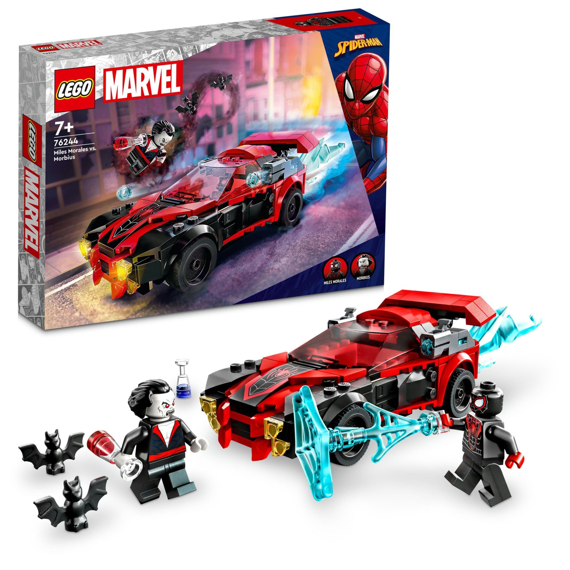 LEGO® Miles Morales Morbius’a Karşı 76244 Oyuncak Yapım Seti (220 Parça)
