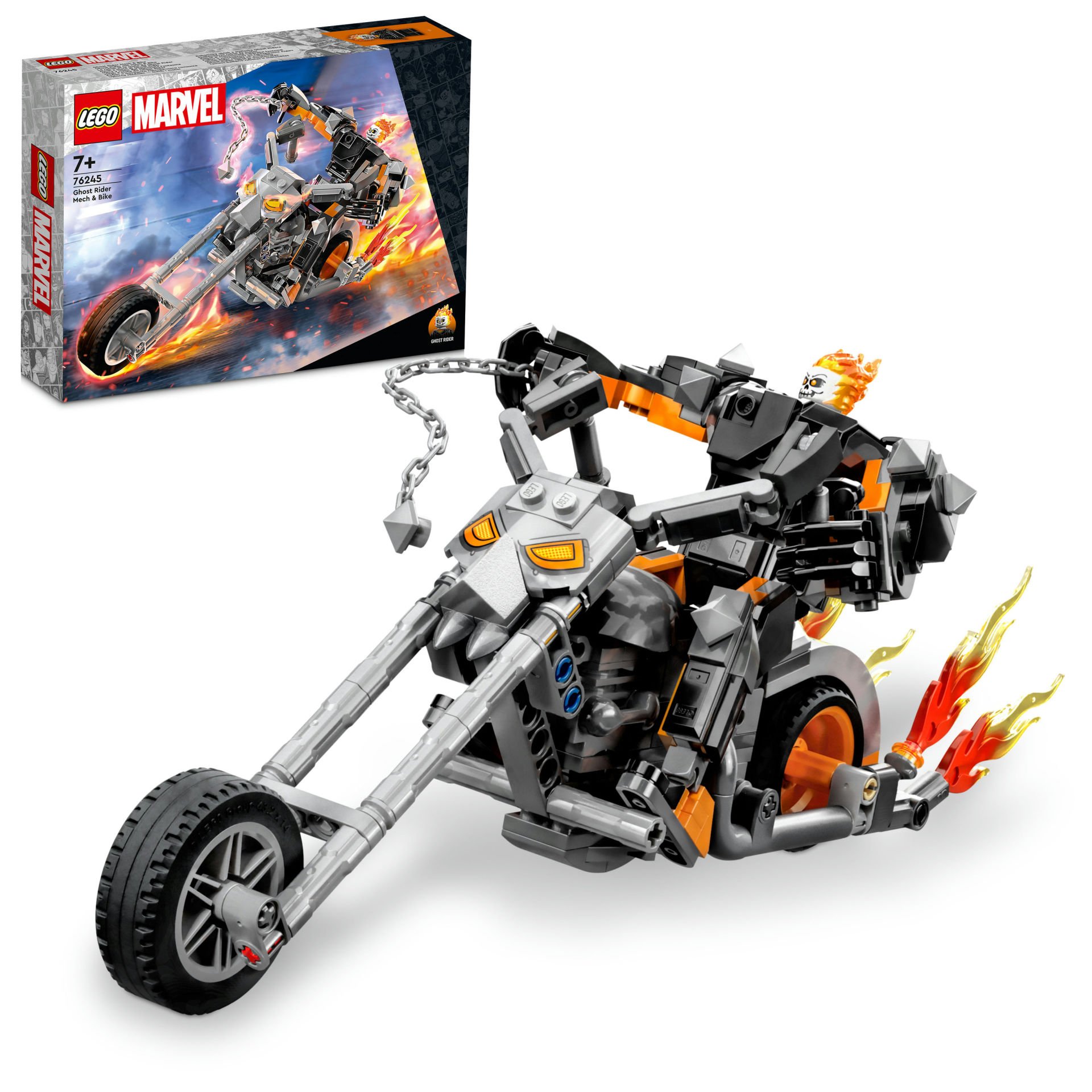 LEGO® Marvel Ghost Rider Robotu ve Motosikleti 76245 Oyuncak Yapım
