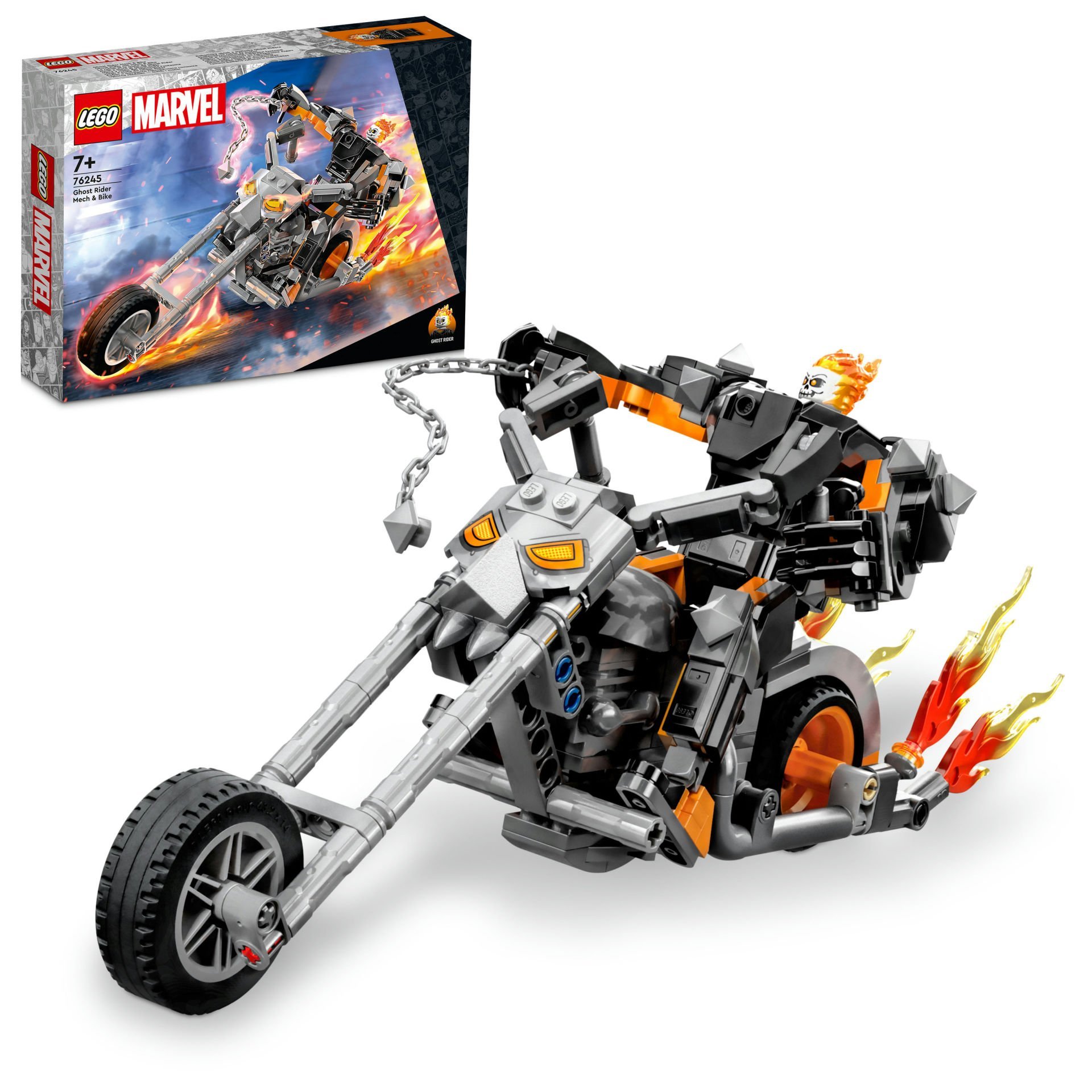 LEGO® Marvel Ghost Rider Robotu ve Motosikleti 76245 Oyuncak Yapım Seti
