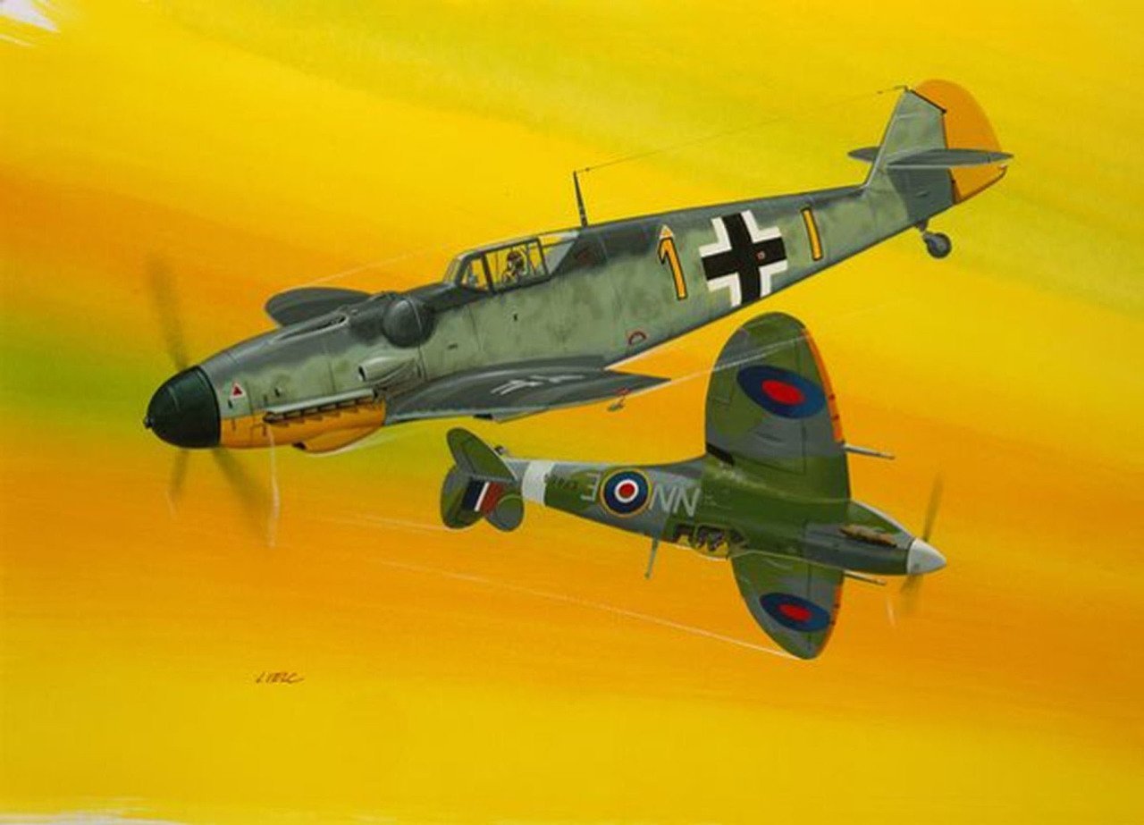 Combat Set Messerschmitt Bf109G-10 & Spitfire Mk.V