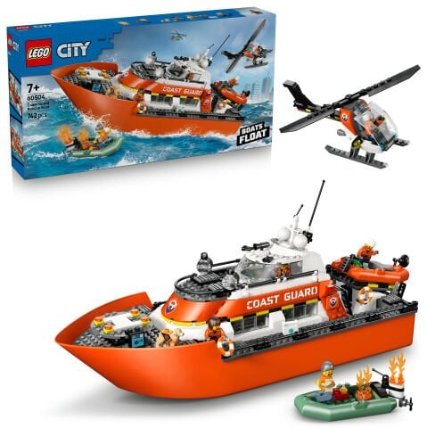 LEGO® City Sahil Güvenlik Kurtarma Botu ve Helikopteri 60504