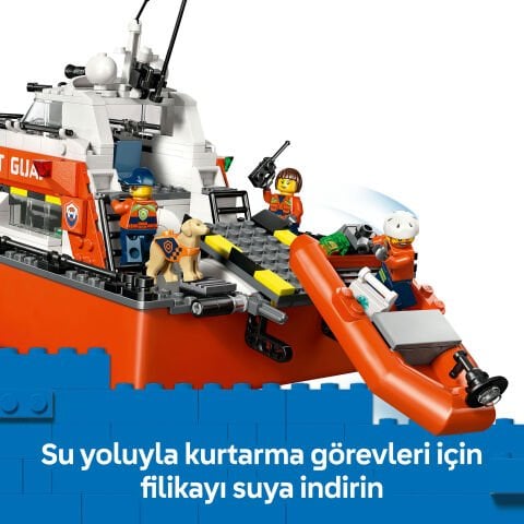 LEGO® City Sahil Güvenlik Kurtarma Botu ve Helikopteri 60504