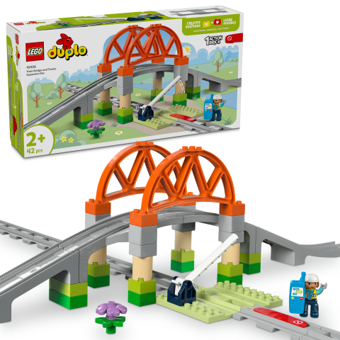 LEGO DUPLO Town Tren Köprüsü ve Rayları Ek Seti 10426 - 2 Yaş ve Üzeri Çocuklar İçin Eğitici Oyuncak Yapım Seti (42 Parça)