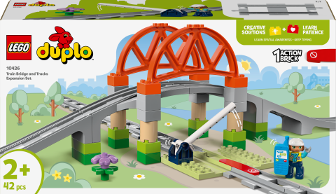 LEGO® DUPLO® Town Tren Köprüsü ve Rayları Ek Seti 10426 - 2 Yaş ve Üzeri Çocuklar İçin Eğitici Oyuncak Yapım Seti