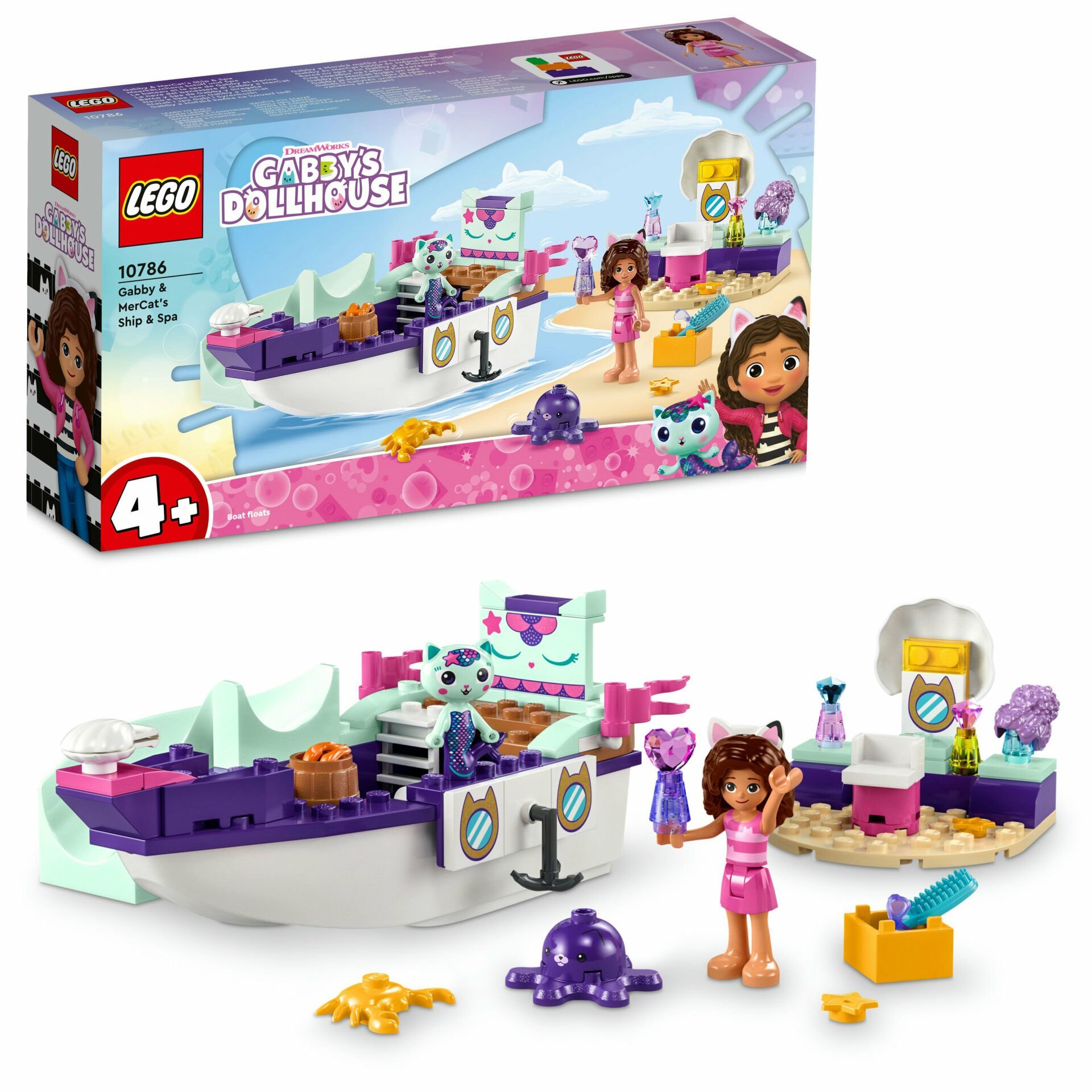 LEGO® Gabby ve Süslü Kedi’nin Gemisi ve Spa 10786