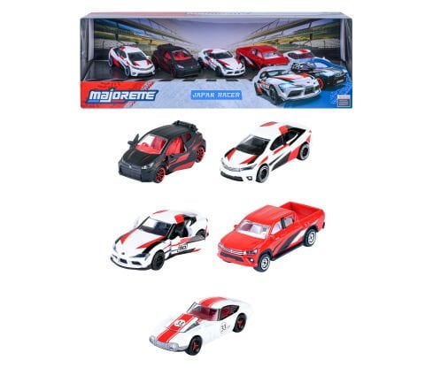 Majorette Toyota Racing 5'li Model Arabalar Hediye Paketi, Die-Cast ( Metal ) 7,5 cm, 1:64 Ölçek