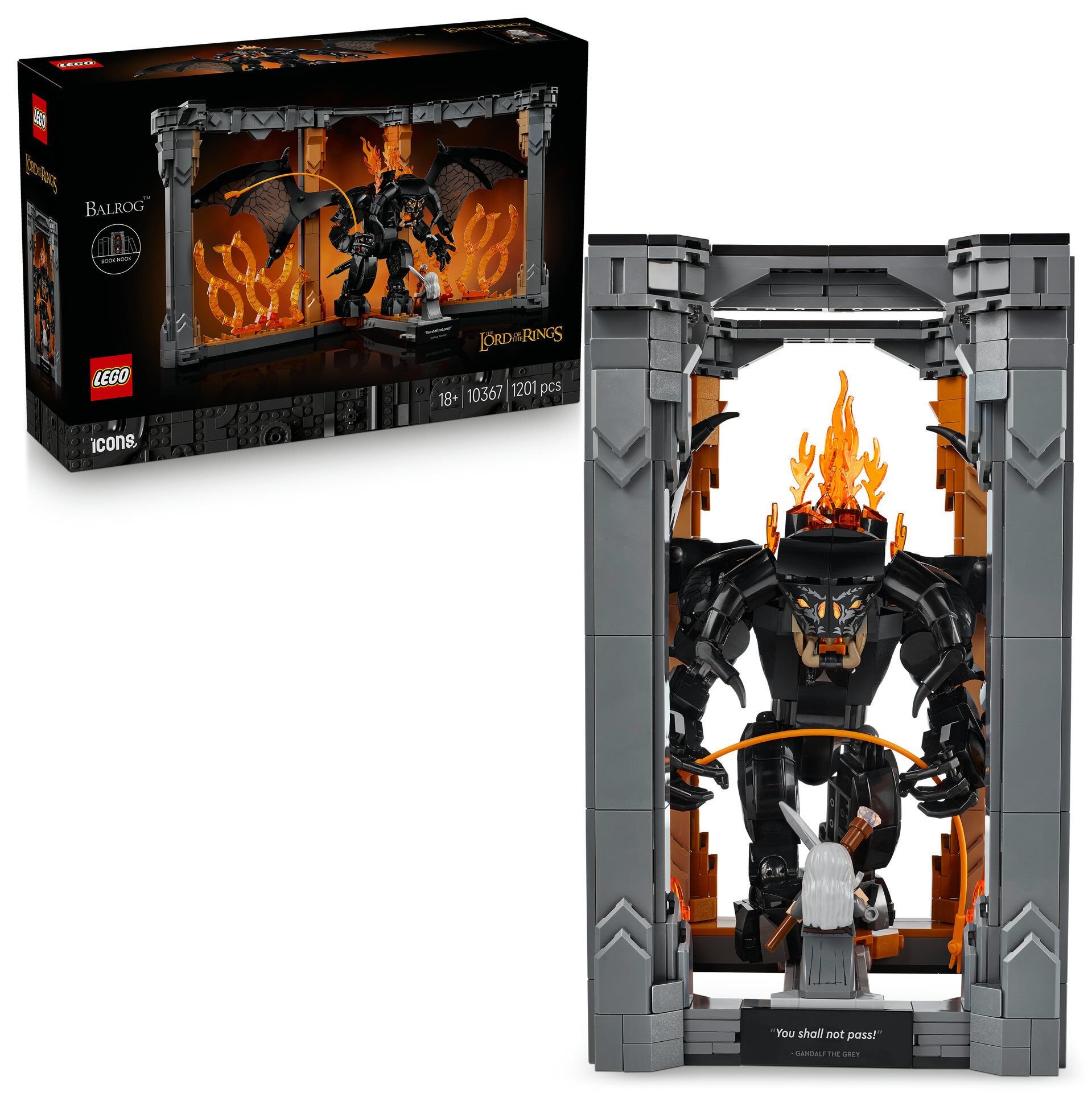 LEGO® Icons Yüzüklerin Efendisi: Balrog Kitaplık Dekoru 10367