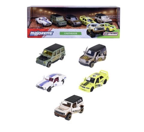 Majorette CastHeads Serisi 5'li Model Arabalar Hediye Paketi,  Die-Cast ( Metal ), 7.5 cm, 1:64 Ölçek