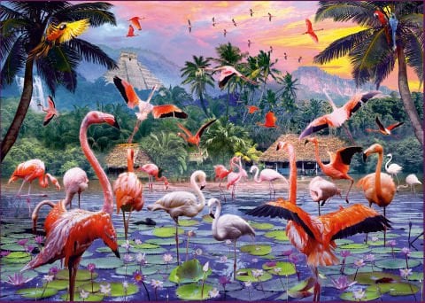 Ravensburger 1000 Parçalı Puzzle Pembe Flamingolar