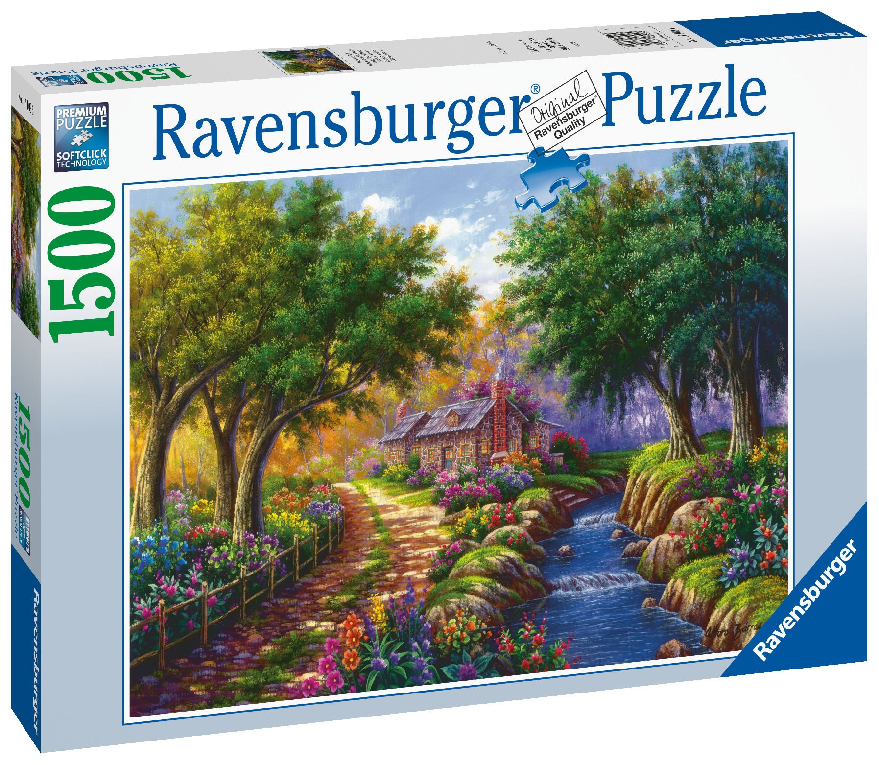 1500 Parça Puzzle Nehir Kıyısında Kır Evi