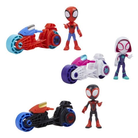 Spidey ve İnanılmaz Arkadaşları Motorsiklet ve Figür (1 Asorti)