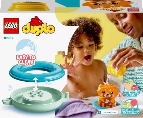 LEGO® DUPLO® İlk Banyo Zamanı Eğlencesi: Yüzen Kırmızı Panda 10964 - 18 Ay ve Üzeri Okul Öncesi Yaştaki Çocuklar için Oyuncak Yapım Seti