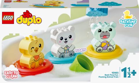 LEGO® DUPLO® İlk Banyo Zamanı Eğlencesi: Yüzen Hayvan Treni 10965 - 18 Ay ve Üzeri Okul Öncesi Yaştaki Çocuklar için Oyuncak Yapım Seti (14 Parça)
