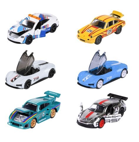 Majorette Porsche Motorsport Deluxe Araçlar, Die-Cast ( Metal ), 7.5 cm
