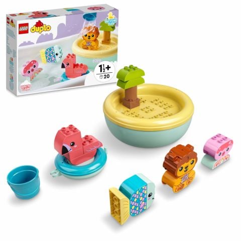 LEGO® DUPLO® İlk Banyo Zamanı Eğlencesi: Yüzen Hayvan Adası 10966 - 18 Ay ve Üzeri Okul Öncesi Yaştaki Çocuklar için Oyuncak Yapım Seti (20 Parça)