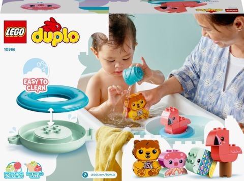 LEGO® DUPLO® İlk Banyo Zamanı Eğlencesi: Yüzen Hayvan Adası 10966 - 18 Ay ve Üzeri Okul Öncesi Yaştaki Çocuklar için Oyuncak Yapım Seti (20 Parça)