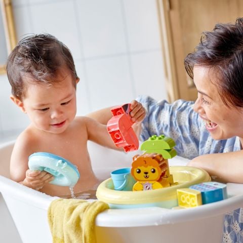 LEGO® DUPLO® İlk Banyo Zamanı Eğlencesi: Yüzen Hayvan Adası 10966 - 18 Ay ve Üzeri Okul Öncesi Yaştaki Çocuklar için Oyuncak Yapım Seti (20 Parça)