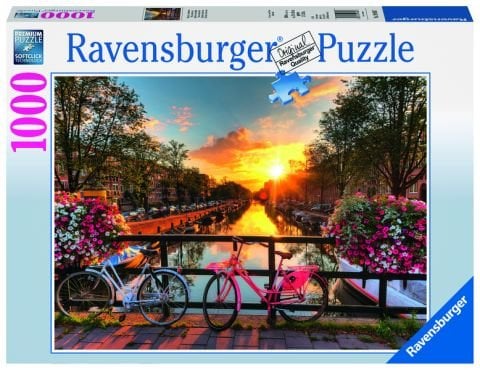 Ravensburger 1000 Parçalı Puzzle Amsterdamda Bisiklet-196067