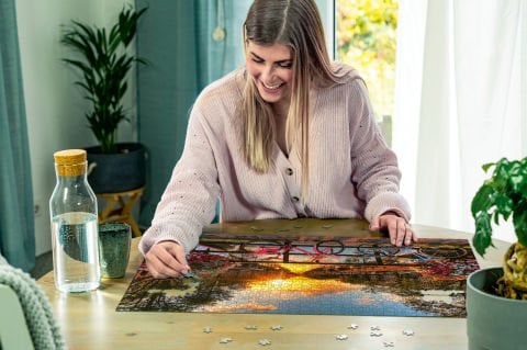 Ravensburger 1000 Parçalı Puzzle Amsterdamda Bisiklet-196067