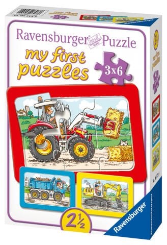 Ravensburger 3x6 Parçalı Çerçeveli Puzzle Araçlar
