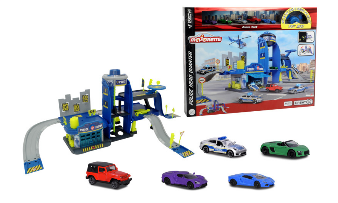 Majorette Polis Oyun Seti + 5 Araç