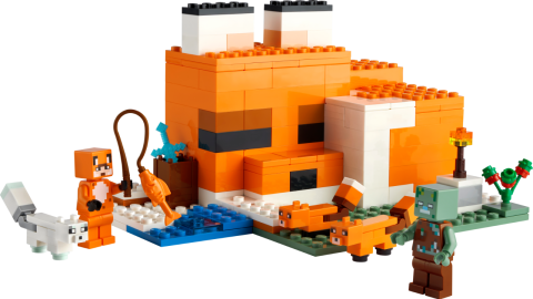 LEGO® Minecraft® Tilki Kulübesi 21178 – Macera Oyunlarını Seven Çocuklar İçin Oyuncak Ev İçeren Yaratıcı Oyuncak Yapım Seti (193 Parça)