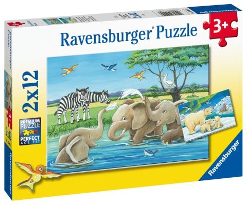 Ravensburger 2x12p Puz Hayvan Yavruları
