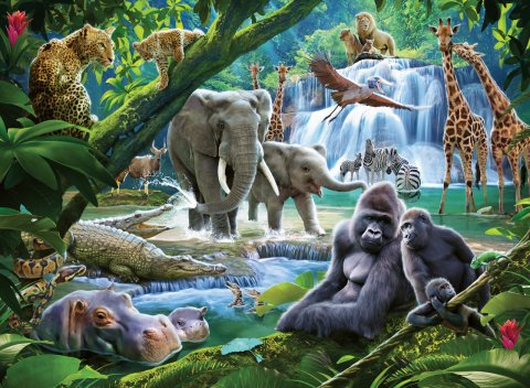 Ravensburger 100 Parçalı Puzzle Vahşi Hayvanlar