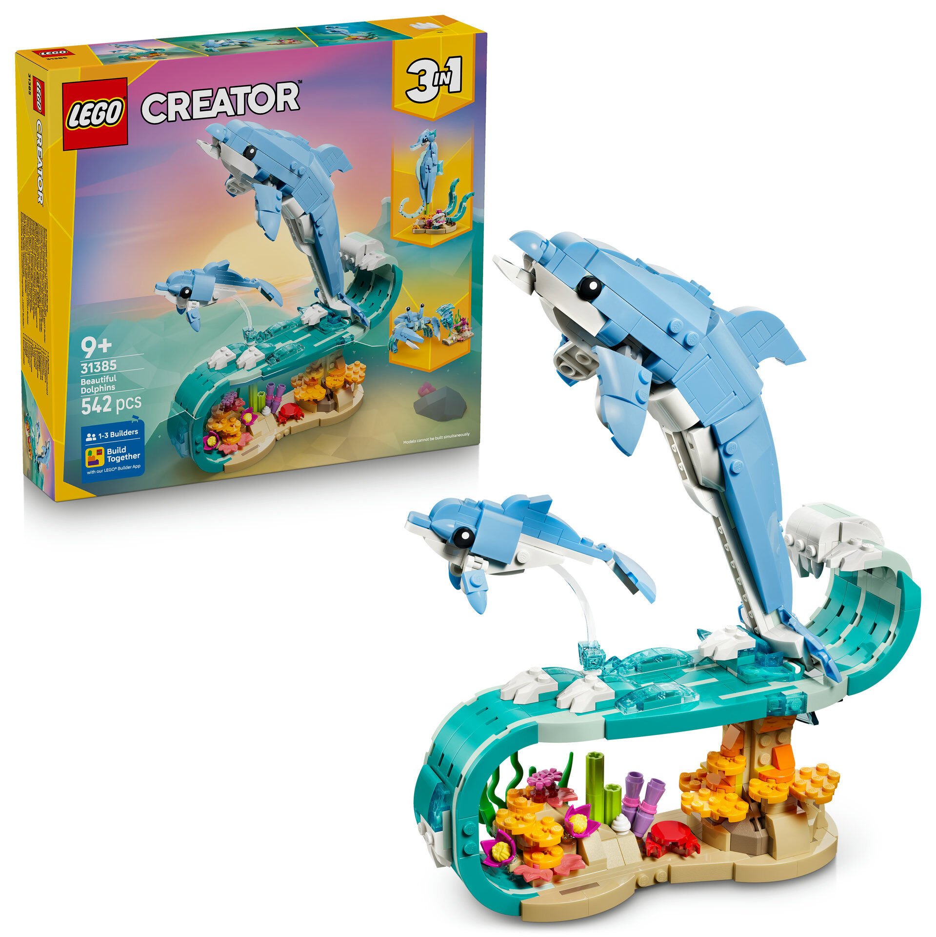 LEGO Creator 3'ü 1 Arada Deniz Hayvanları: Güzel Yunuslar 31385